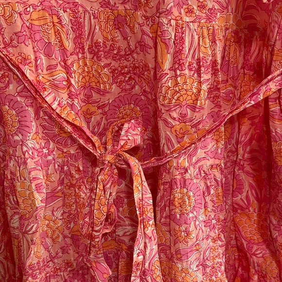 Pink Floral Ruffle Dress - Picture 5 of 6